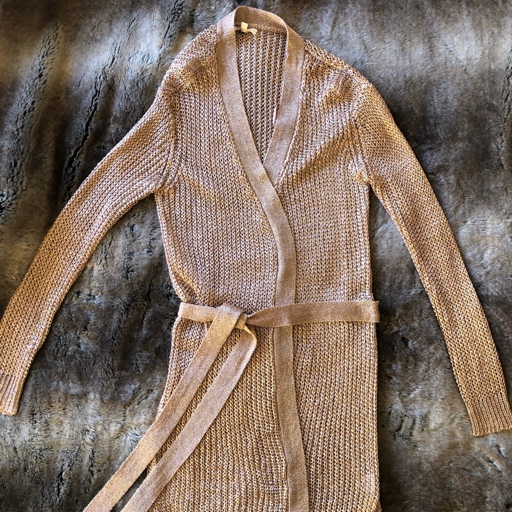 Jluxlabel wrap metallic cardigan